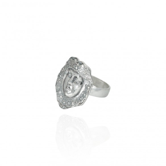 Anillo Rostrillo Virgen del Rocío plata