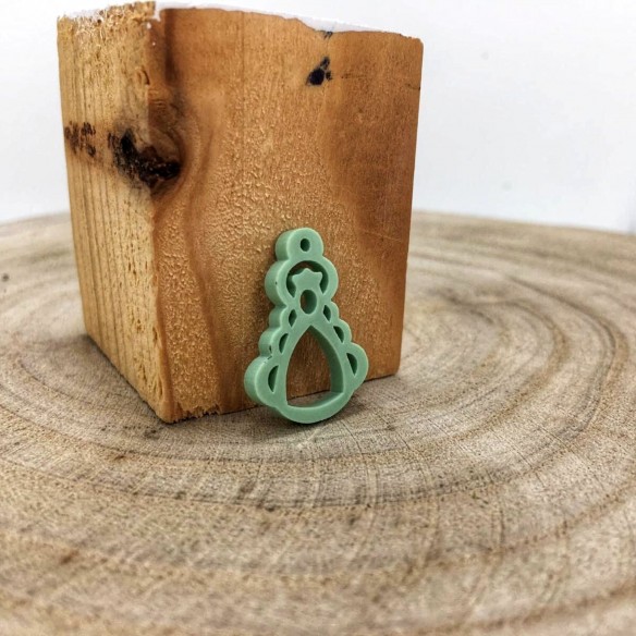 Medalla Silueta Virgen del Rocío Verde Menta