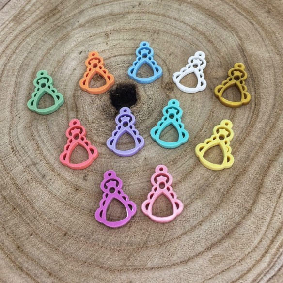 Medalla Silueta Virgen del Rocío Blanco