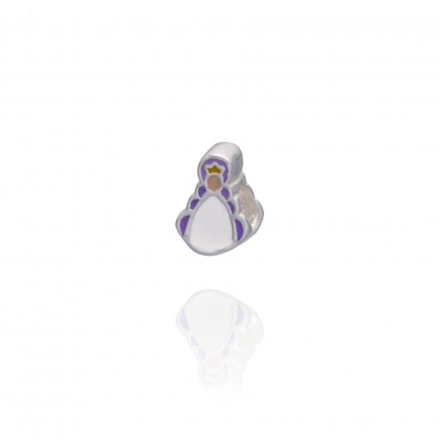 Charm Reina Virgen del Rocío, morado Plata esmaltada