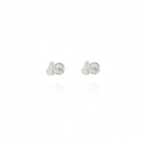 Pendientes Virgen del Rocío bebé plata 0,8 cm