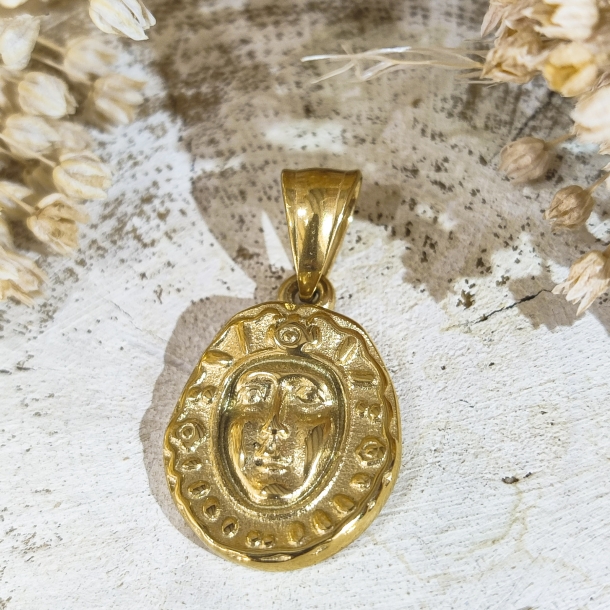 Medalla rostrillo Virgen...