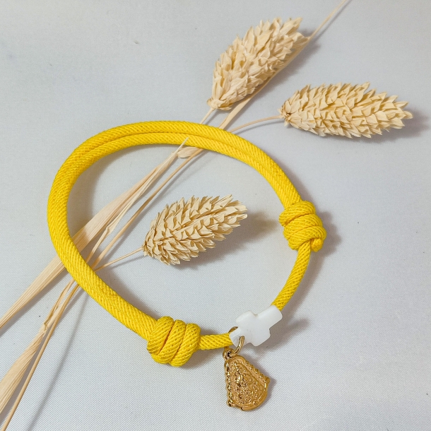 Pulsera de cuerda amarilla...